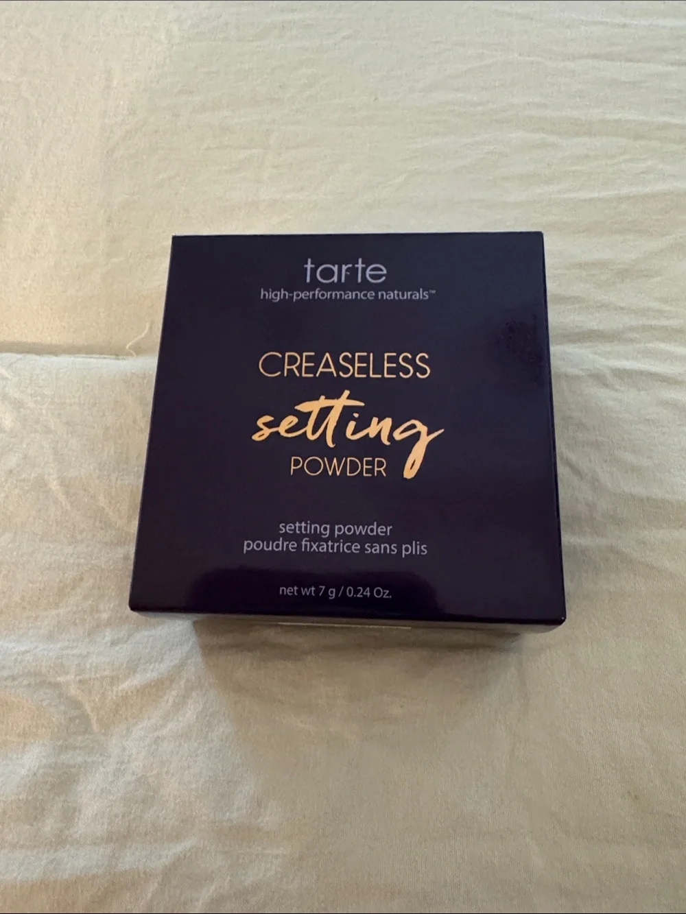 Lavender tarte Creaseless Setting Powder - Deep Plum with Gold Lettering